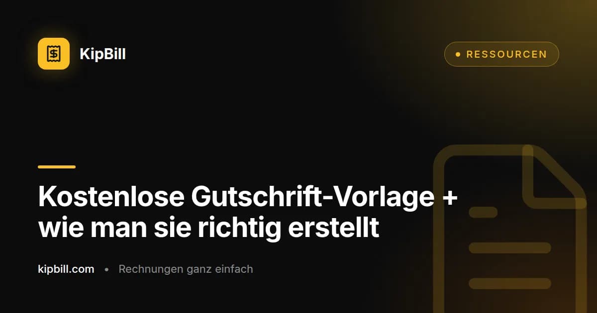 Kostenlose Gutschrift-Vorlage für kleine Unternehmen