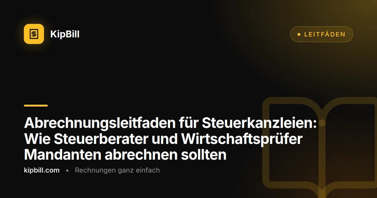 Steuerberater prüft eine Mandantenrechnung neben Steuerunterlagen und Finanzberichten auf einem Schreibtisch
