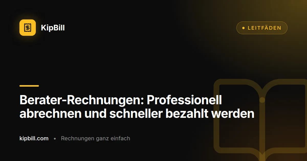 Berater prüft eine professionelle Rechnung auf dem Laptop mit Projektunterlagen