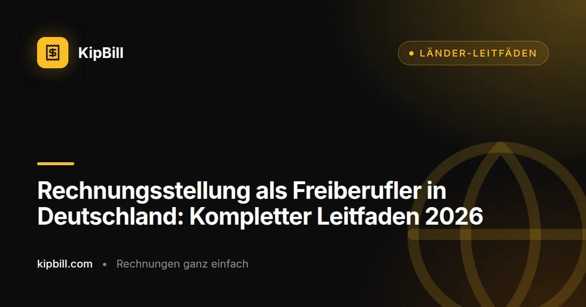 Kompletter Leitfaden zur Rechnungsstellung als Freiberufler in Deutschland