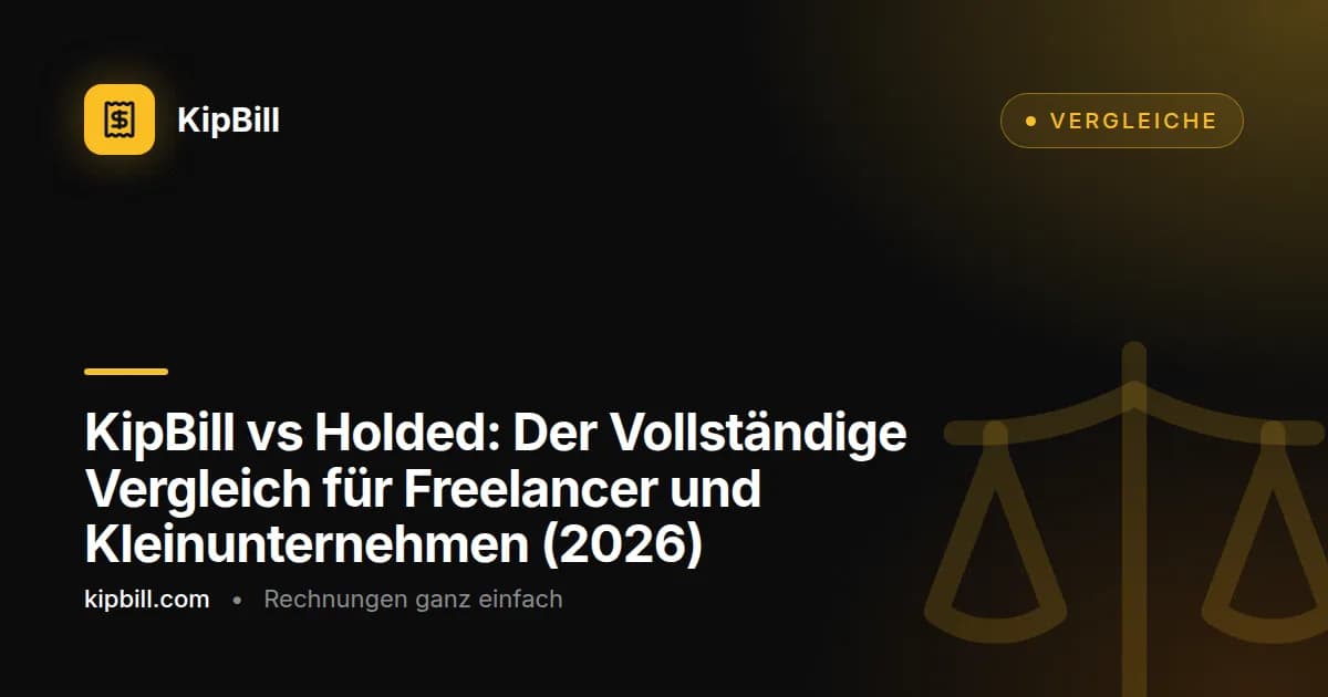 KipBill vs Holded Rechnungssoftware Vergleich 2026