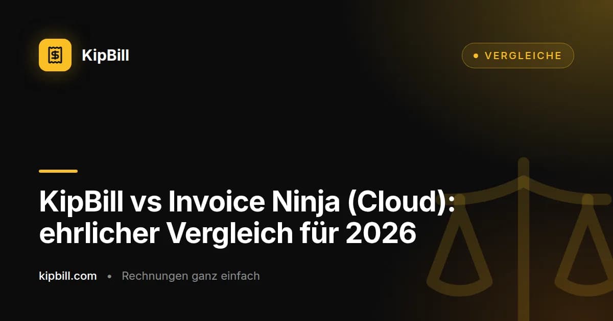 KipBill vs Invoice Ninja Cloud-Vergleich für Freelancer