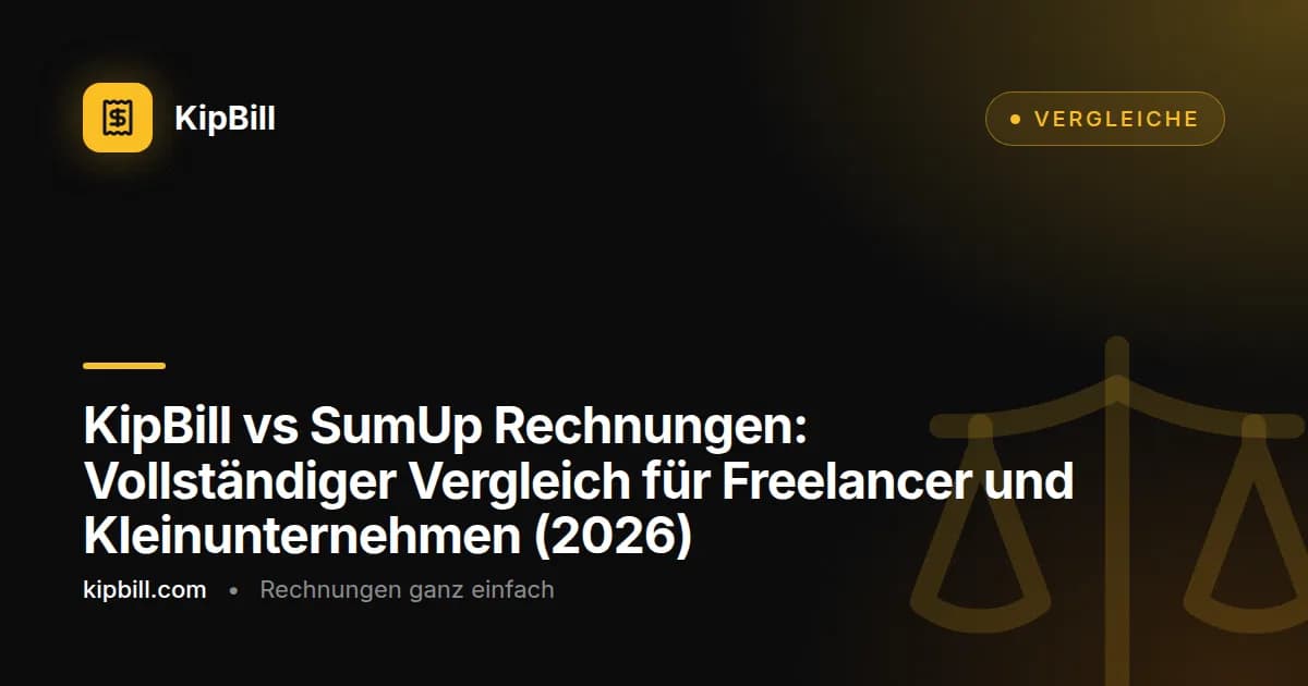 KipBill vs SumUp Rechnungen Vergleich 2026