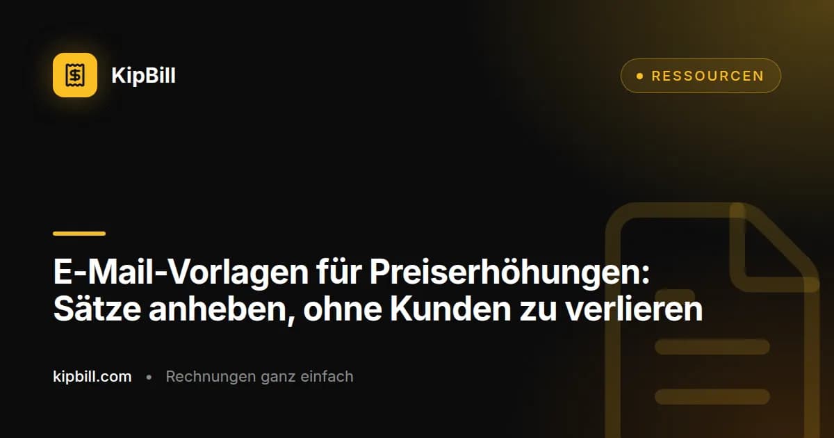 E-Mail-Vorlagen für Preiserhöhungen und Honoraranpassungen für Freelancer und kleine Unternehmen