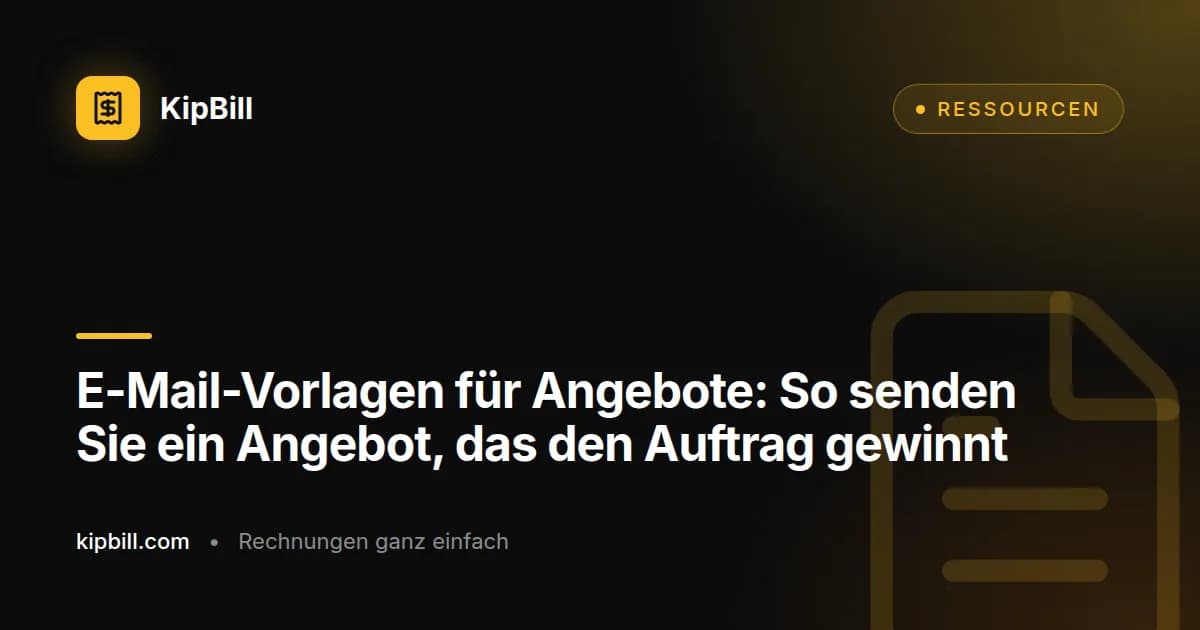 E-Mail-Vorlagen für Angebote und Kostenvoranschläge für Freelancer und kleine Unternehmen