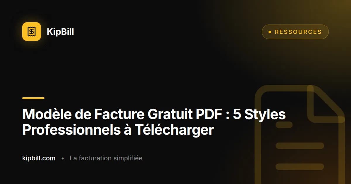 Designs de modèles de facture professionnels gratuits en PDF