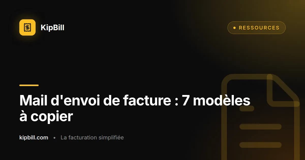 Modèles d'e-mails pour envoyer une facture, pour freelances et petites entreprises