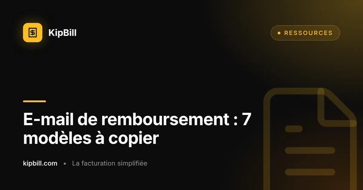 Modèles d'e-mails de remboursement et d'avoir pour freelances et petites entreprises