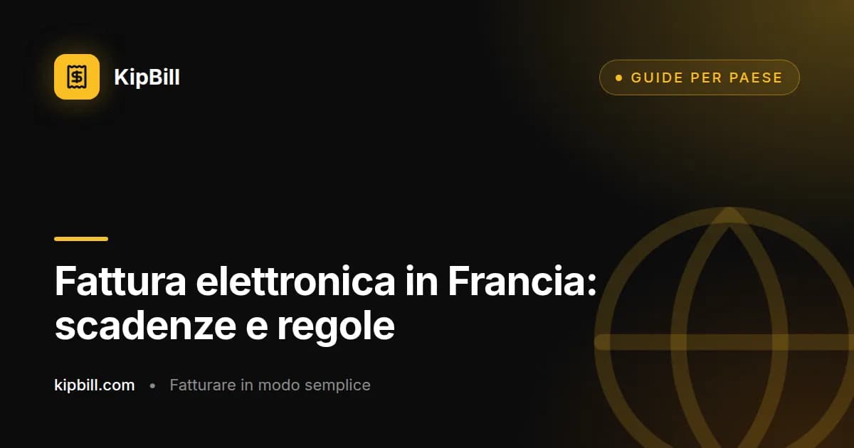 Calendario della fattura elettronica obbligatoria in Francia per freelance e piccole imprese