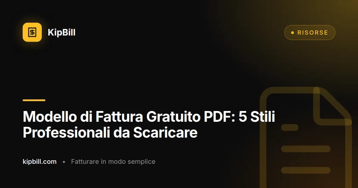 Design di modelli di fattura professionali gratuiti in PDF
