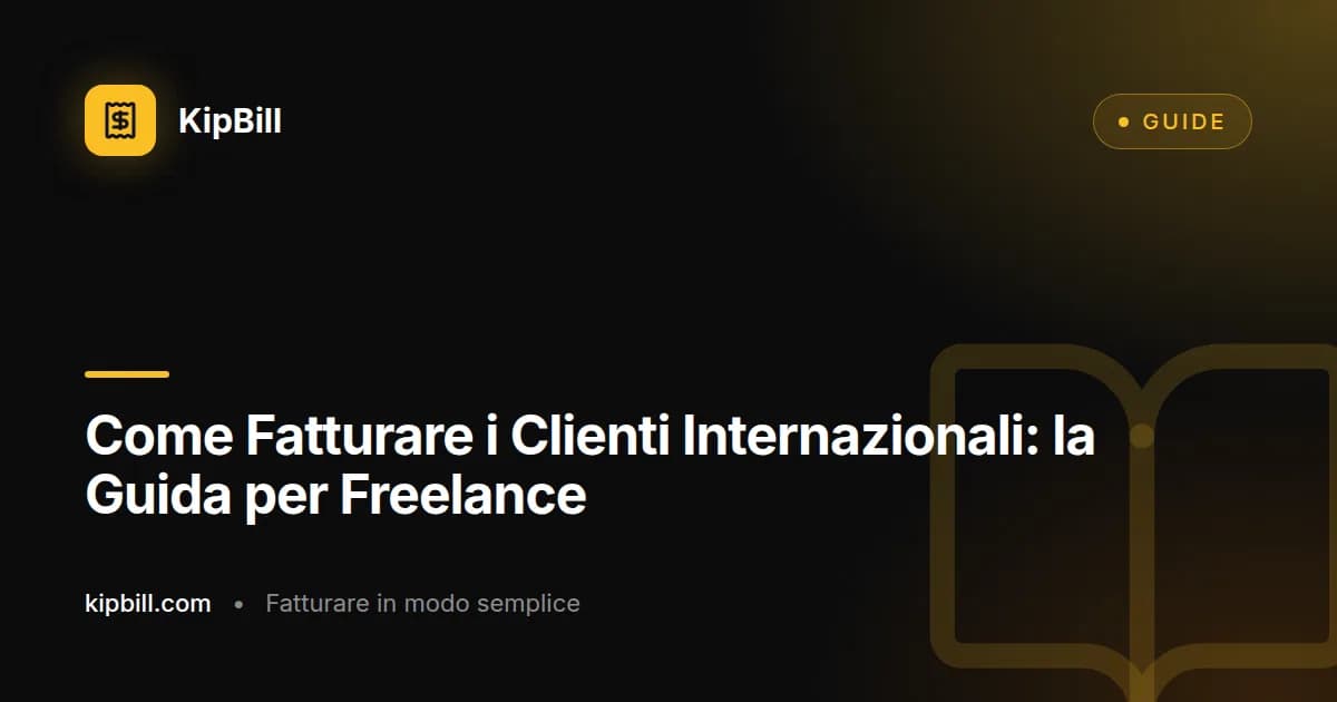 Freelance che prepara una fattura transfrontaliera per un cliente internazionale