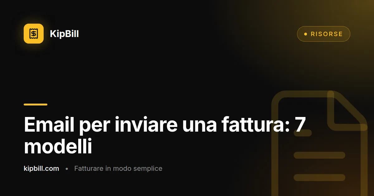 Modelli di email per fatture per freelancer e piccole imprese