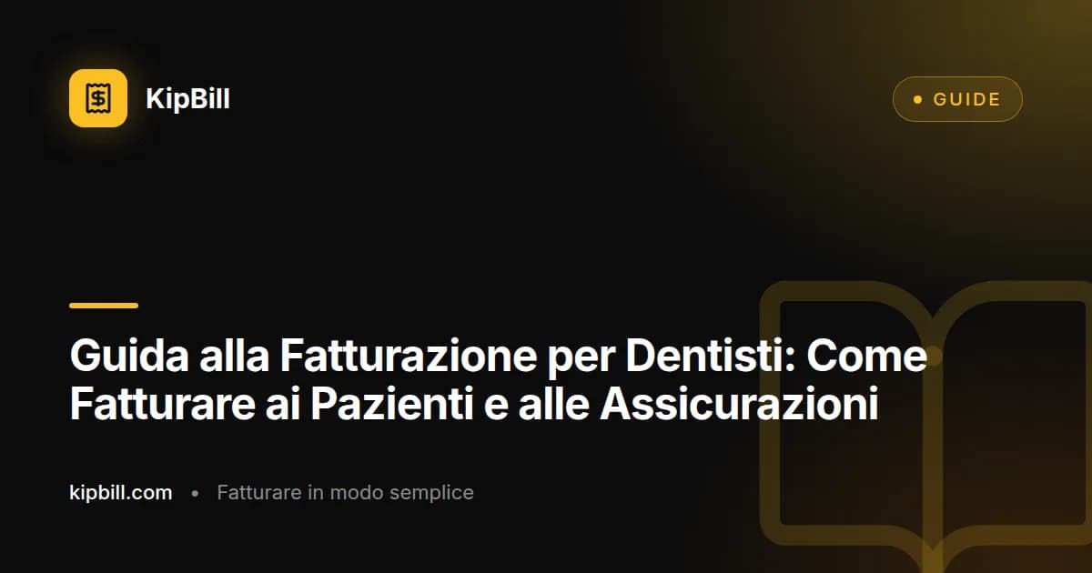 Esempio di fattura odontoiatrica con codici prestazione, dati del paziente e dettaglio pagamento