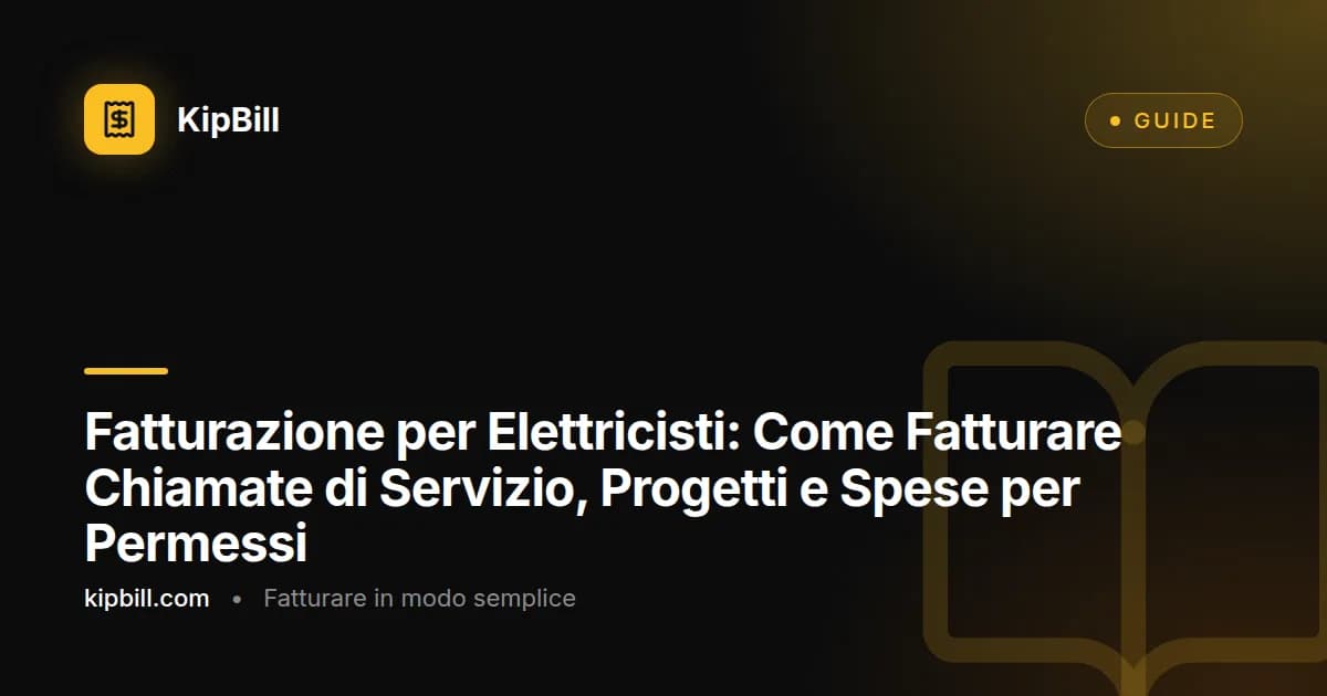 Esempio di fattura da elettricista che mostra costi dei materiali, ore di lavoro e spese per permessi per un progetto di cablaggio residenziale