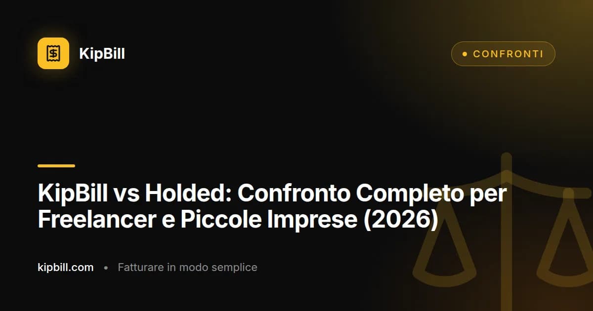KipBill vs Holded confronto software fatturazione 2026