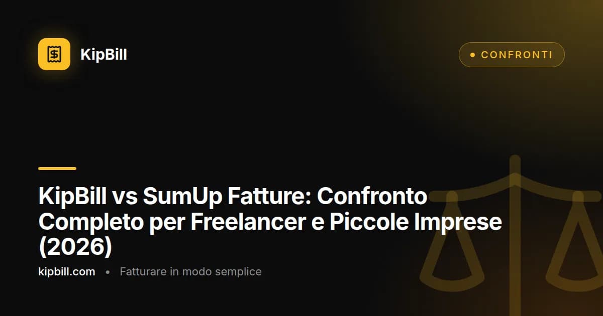 KipBill vs SumUp Fatture confronto 2026