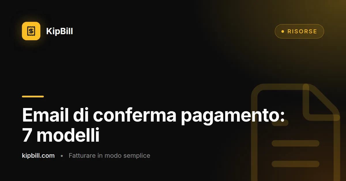 Modelli di email per ricevute di pagamento e ringraziamento per freelancer e piccole imprese