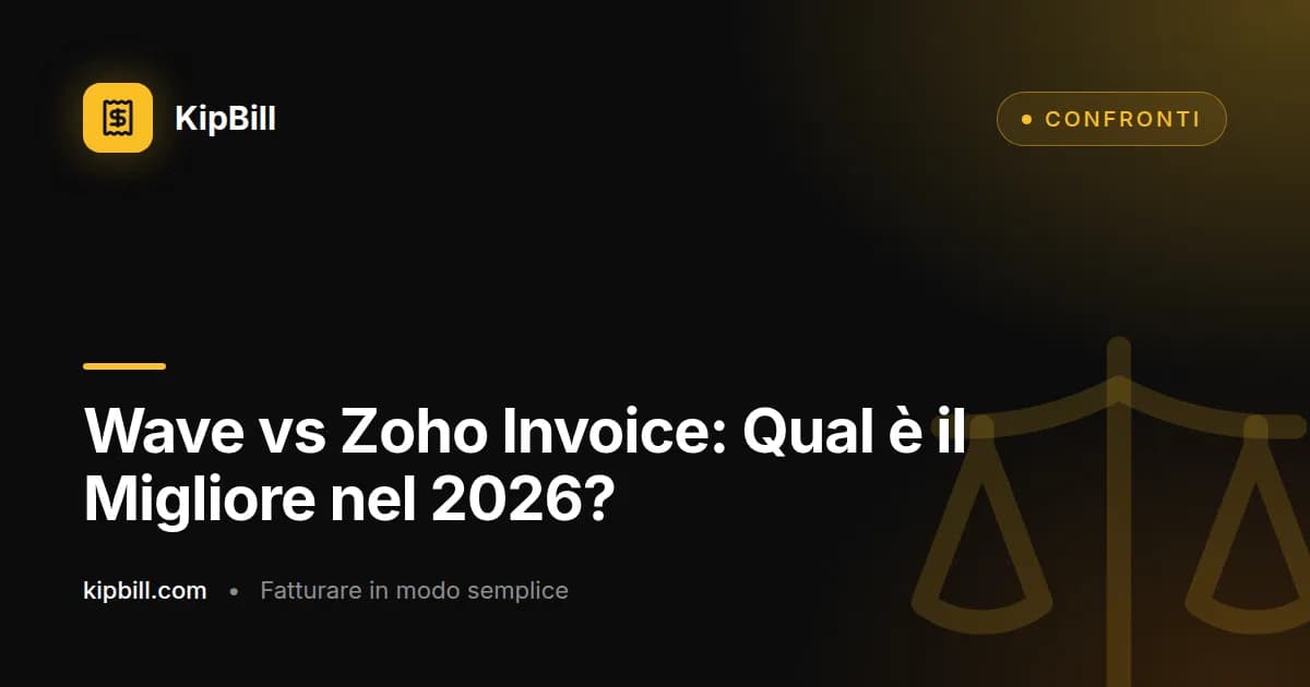 Confronto Wave vs Zoho Invoice per piccole imprese 2026
