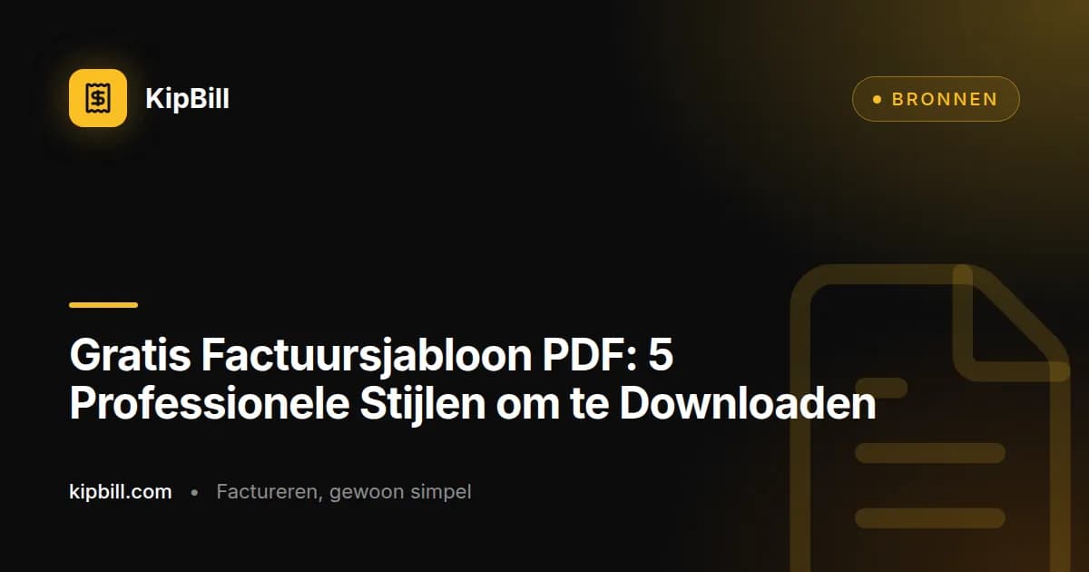 Gratis professionele factuursjabloon PDF-ontwerpen