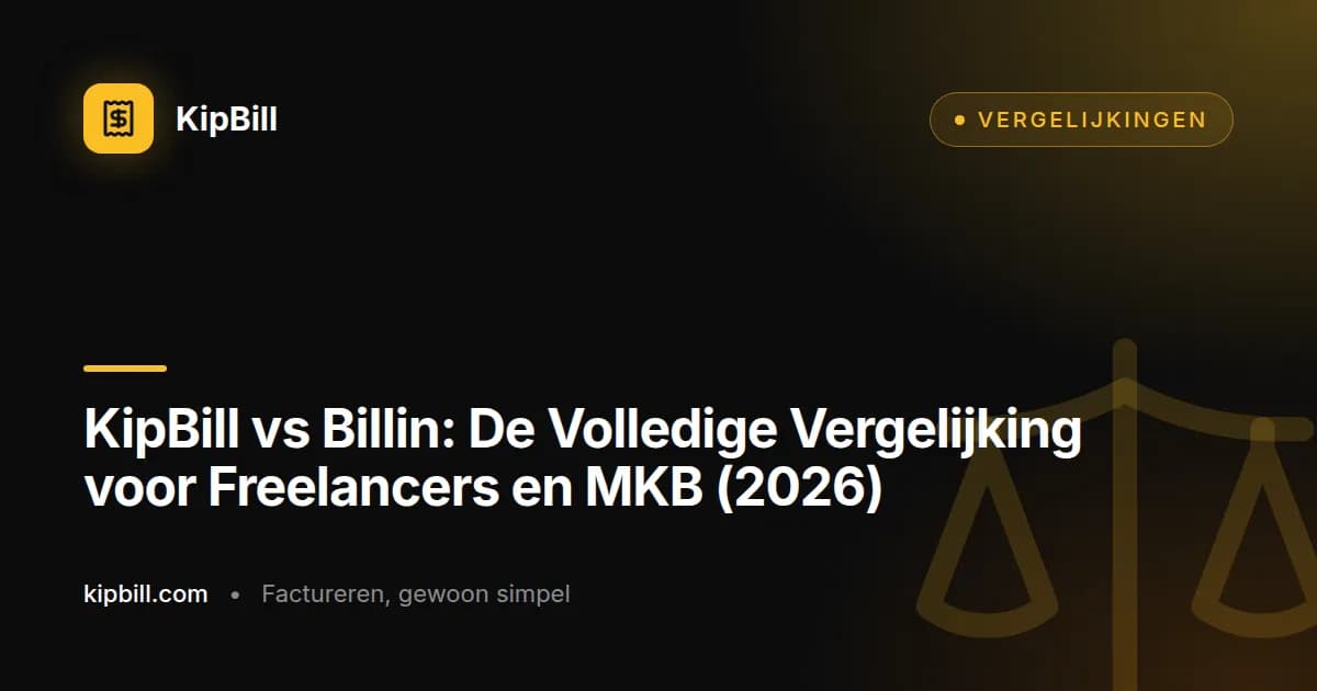 KipBill vs Billin facturatiesoftware vergelijking 2026