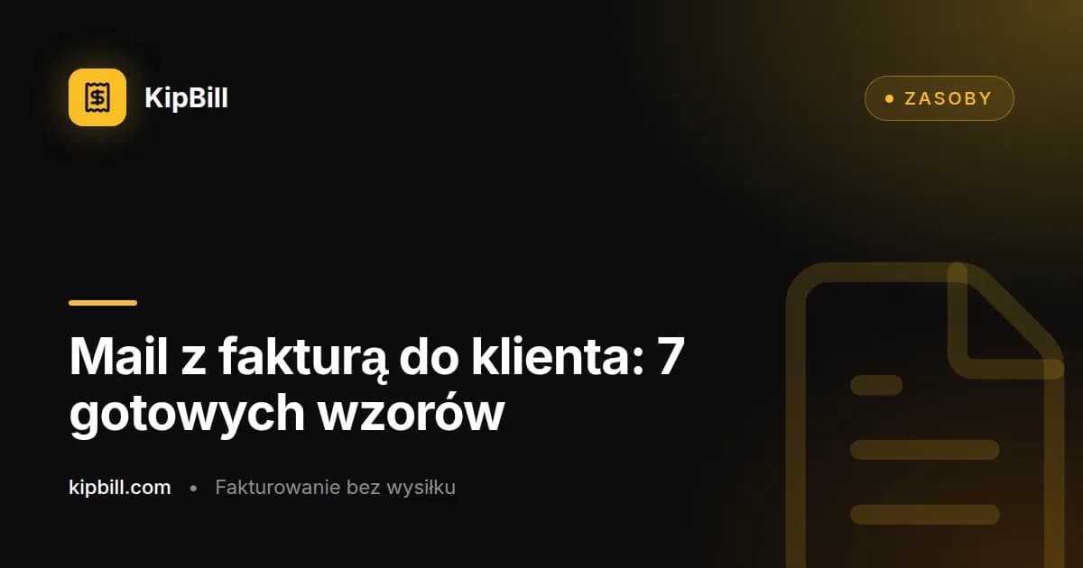 Szablony e-maili do faktur dla freelancerów i małych firm