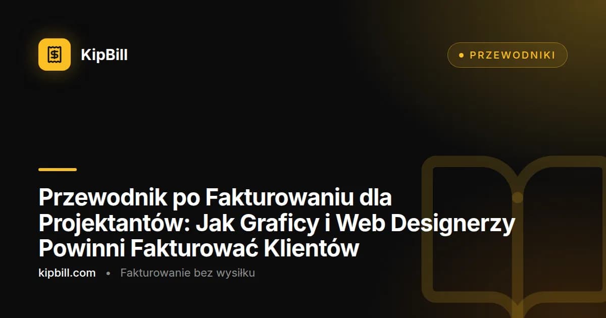 Freelance designer przeglądający fakturę projektową obok mockupów identyfikacji marki na monitorze