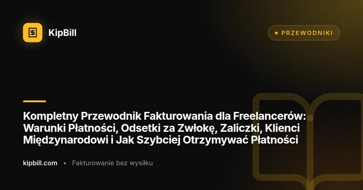 Freelancer pracujący nad fakturami przy biurku z laptopem i kawą