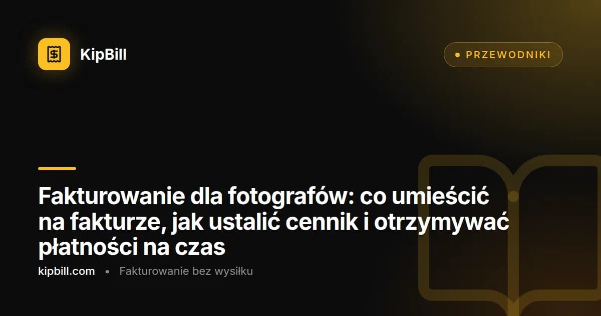 Fotograf przeglądający fakturę na laptopie obok sprzętu fotograficznego