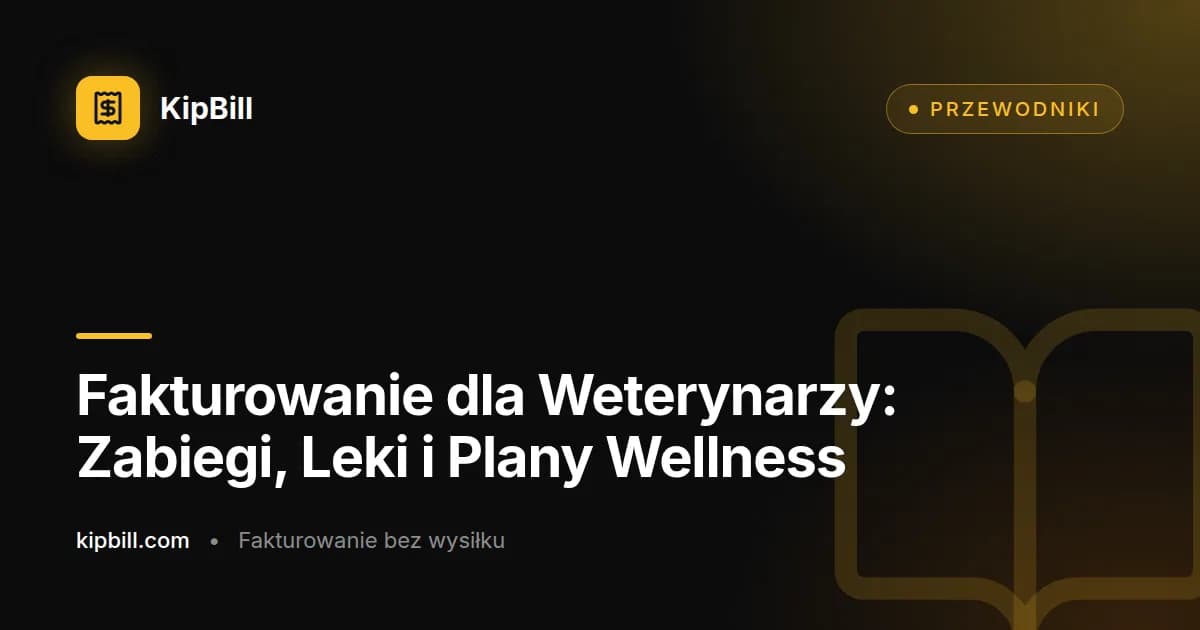 Faktura kliniki weterynaryjnej z wyszczególnionymi zabiegami, kosztami leków i badaniami laboratoryjnymi