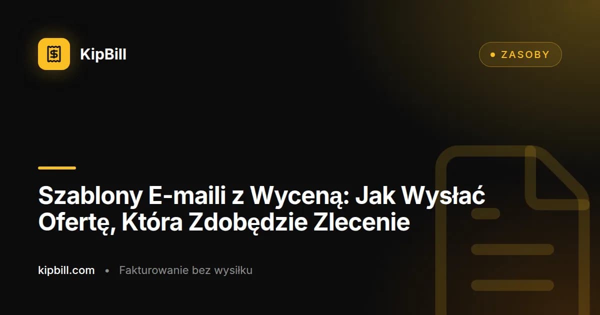 Szablony e-maili z wyceną i ofertą dla freelancerów i małych firm