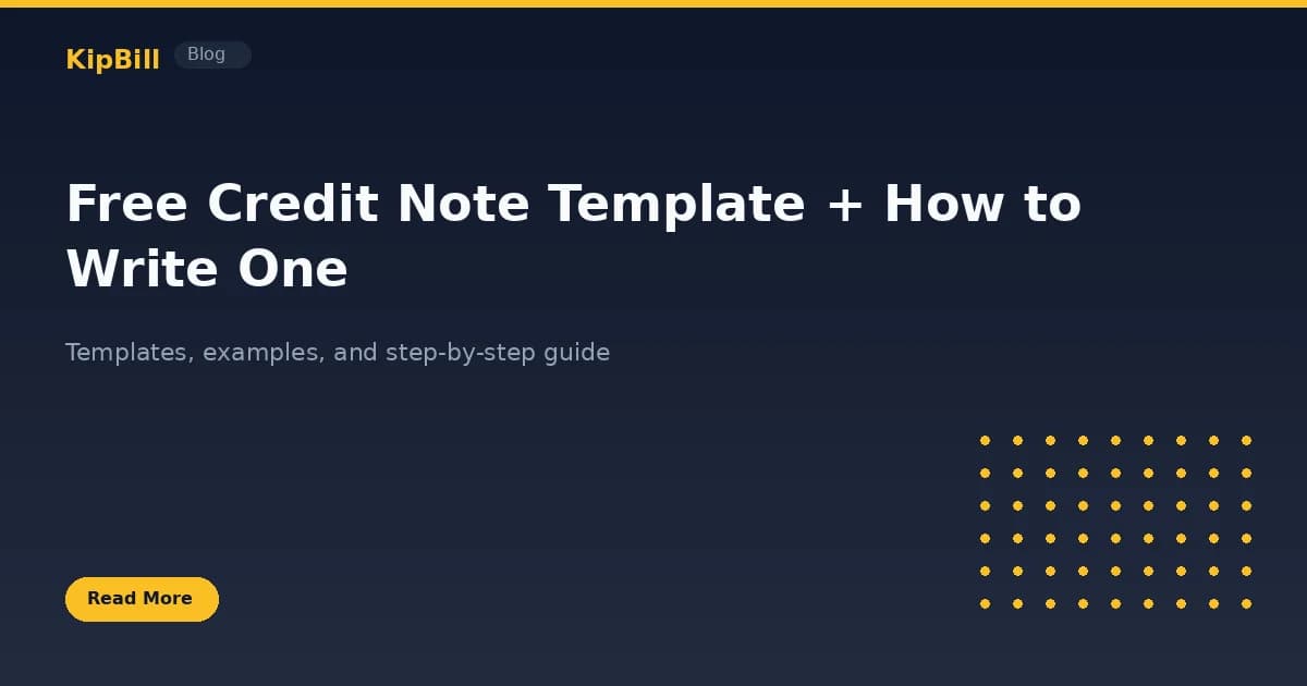 Kostenlose Gutschrift-Vorlage für kleine Unternehmen