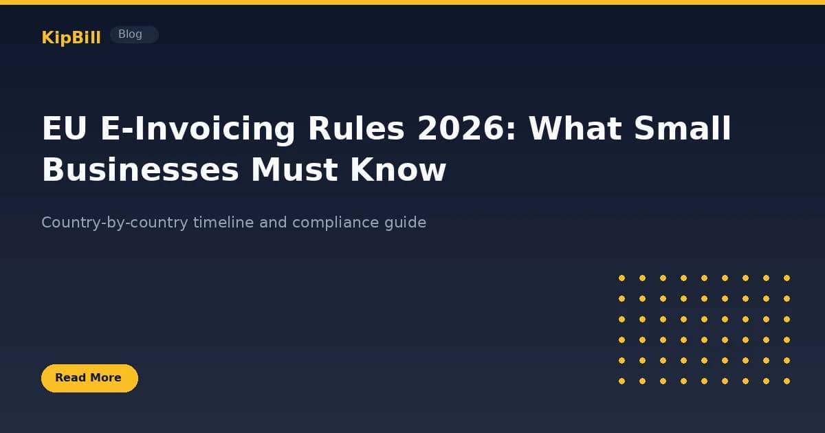 Zeitplan fuer E-Rechnungs-Anforderungen in der EU 2026 fuer kleine Unternehmen
