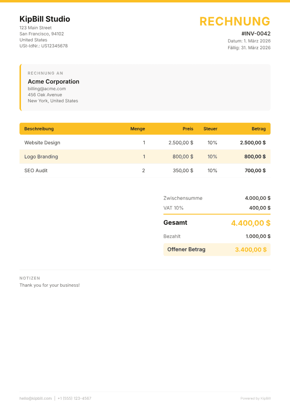 Rechnungssoftware für Freelancer — Schneller bezahlt werden