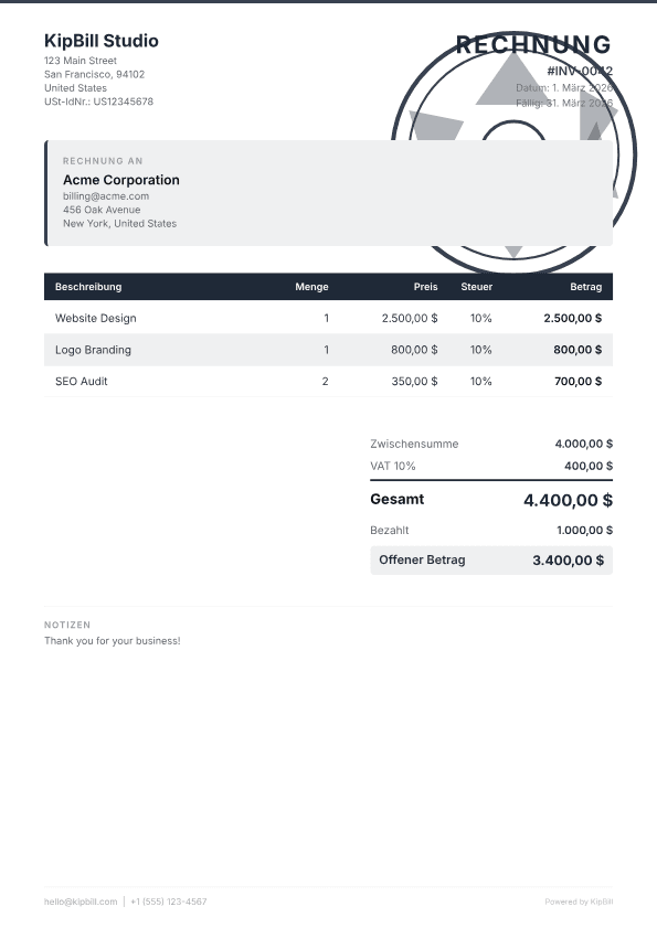 Rechnungssoftware für Fotografen — Foto-Rechnungen erstellen & versenden