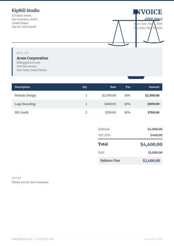 Invoice Software for Lawyers — Legal Billing Made Simple
