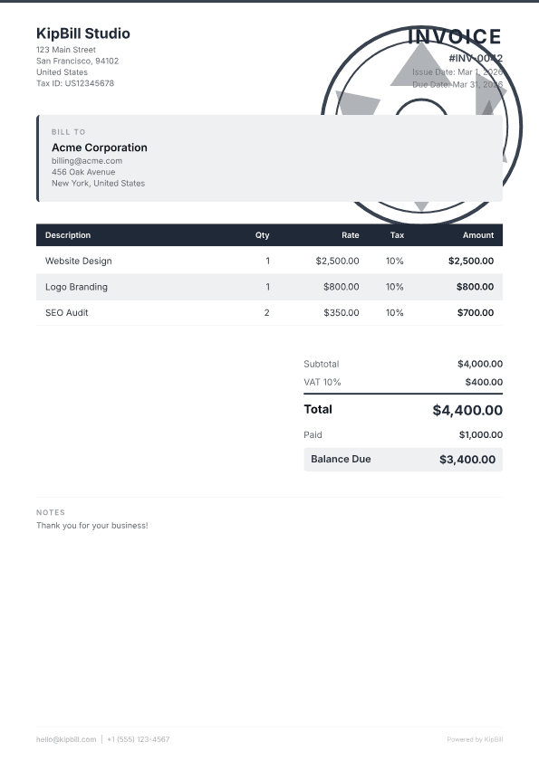 Invoice Software for Photographers — Create & Send Photo Invoices