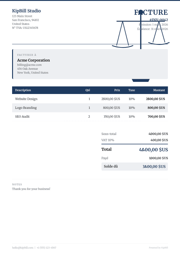 Logiciel de Facturation pour Avocats — Facturation Juridique Simplifiée
