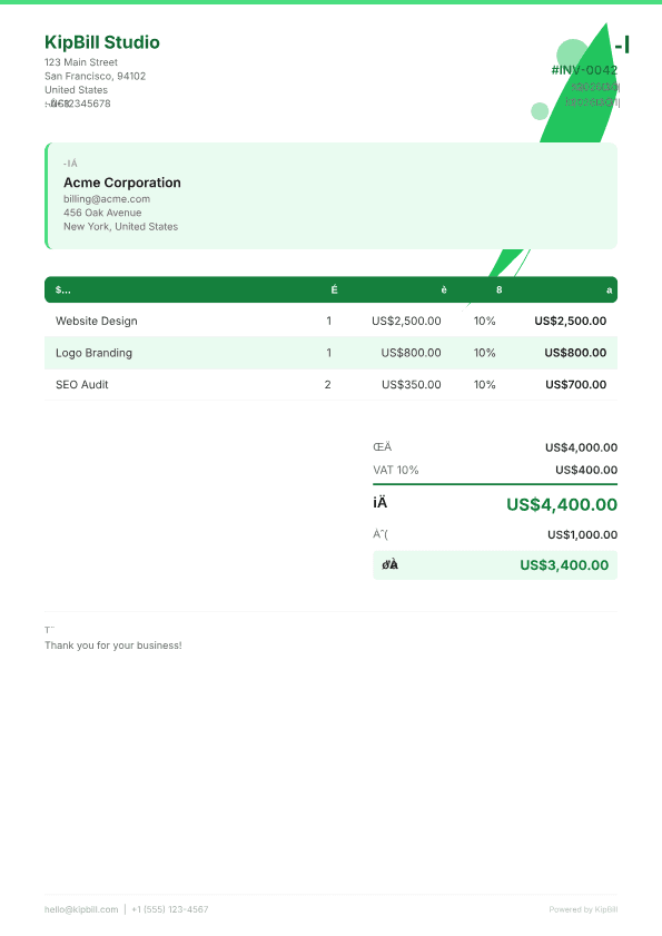 조경업용 청구서 소프트웨어 — 조경 청구를 쉽게