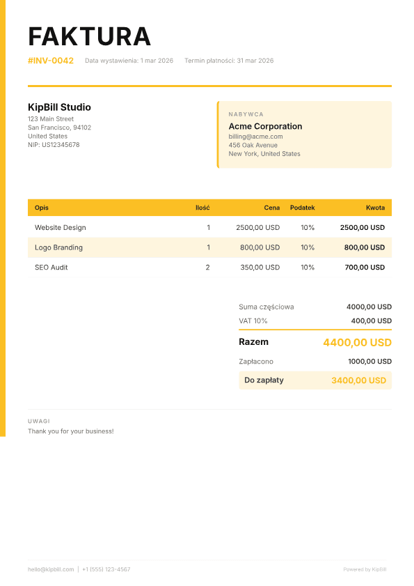 Program do faktur dla hydraulików — Proste rozliczenia hydrauliczne