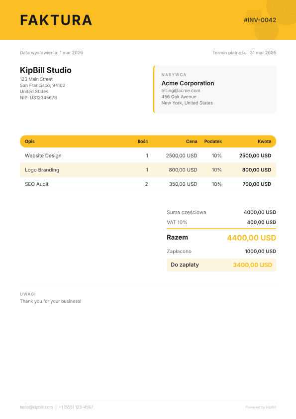 Program do faktur dla projektantów — Łatwe rozliczenia kreatywne