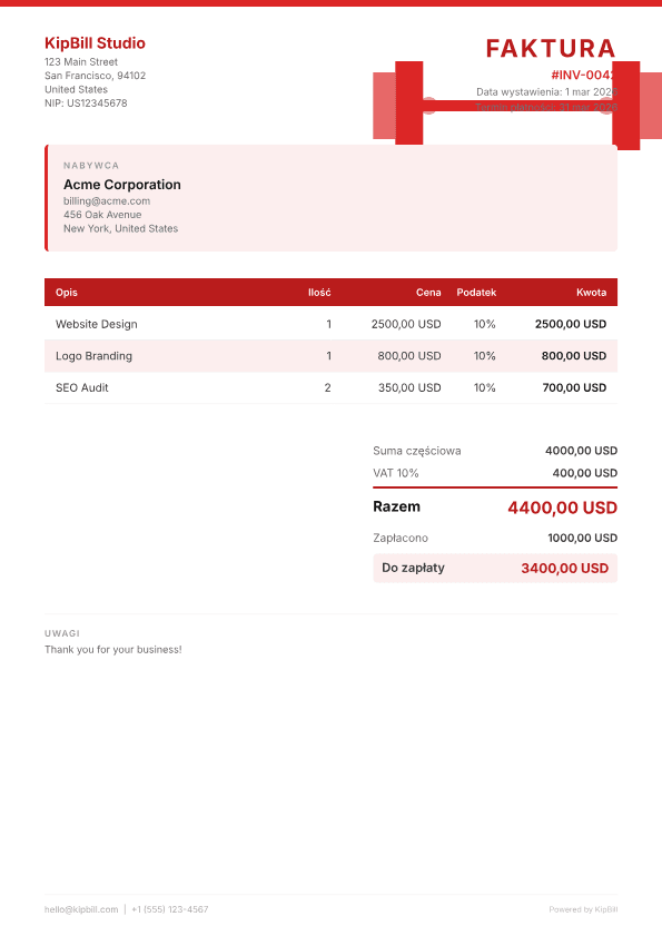 Program do faktur dla trenerów personalnych — Łatwe rozliczenia fitness