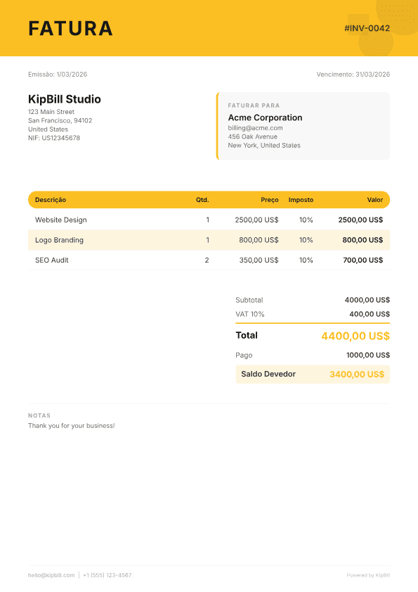 Software de Faturação para Designers — Cobrança Criativa Simplificada