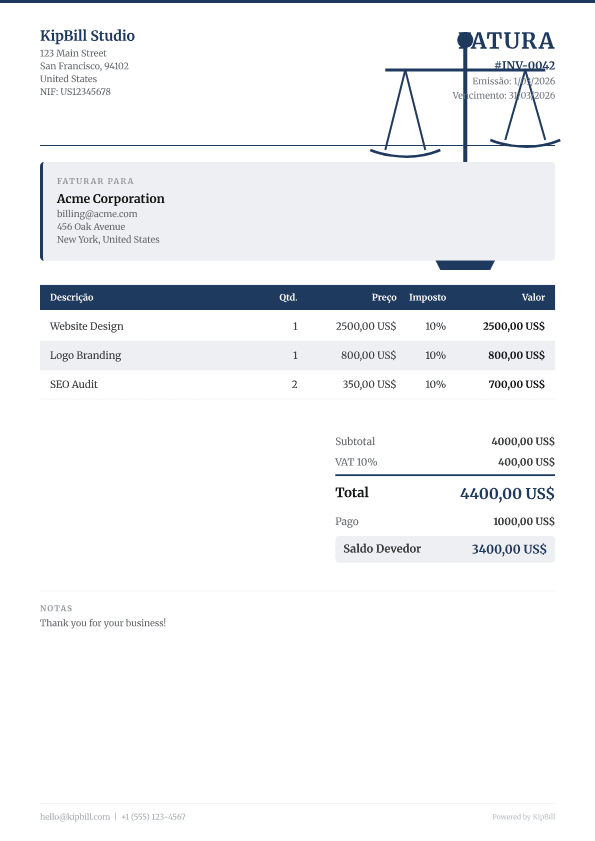 Software de Faturação para Advogados — Cobrança Jurídica Simplificada