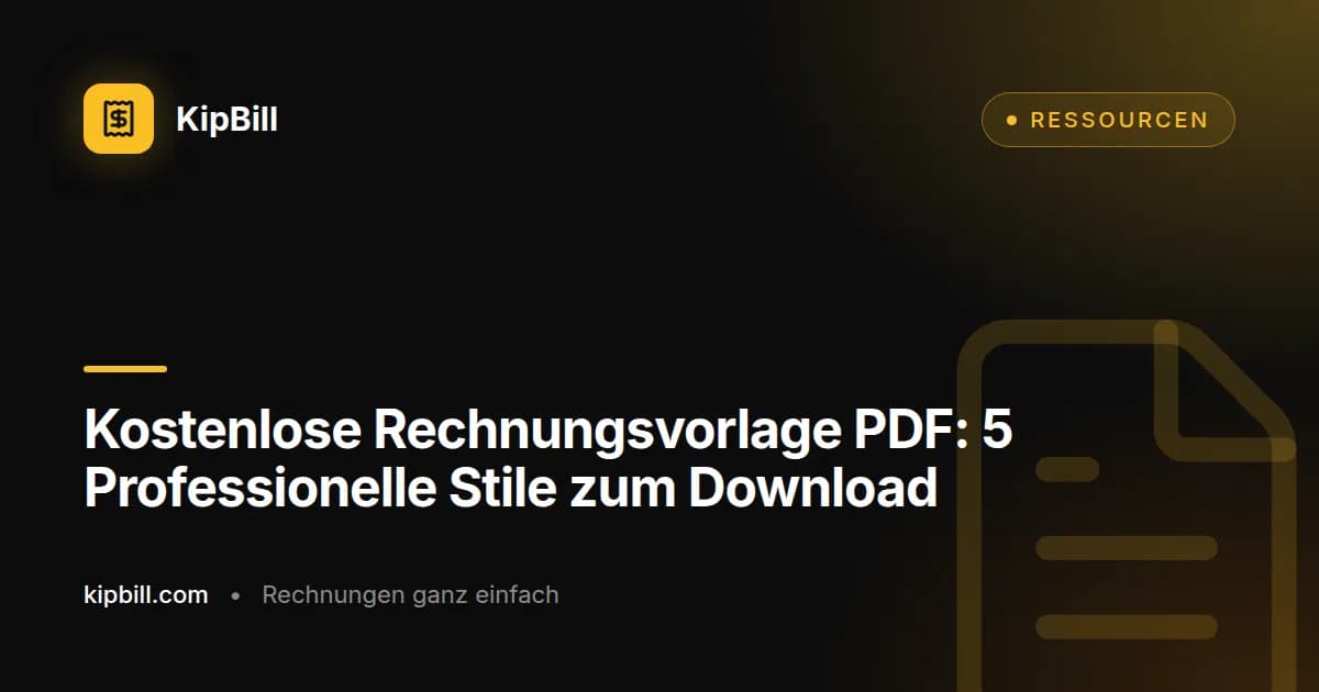 Kostenlose professionelle Rechnungsvorlagen im PDF-Design