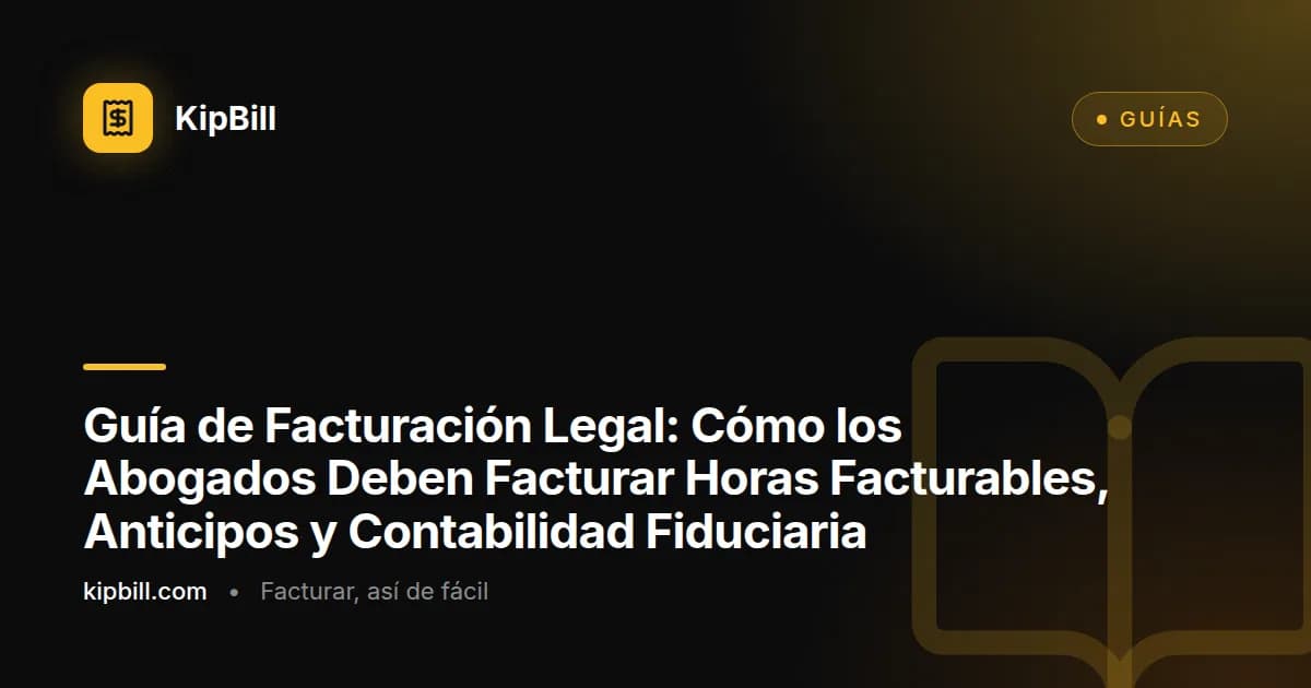 Abogado revisando una factura legal detallada con horas facturables y desglose de anticipos en un escritorio
