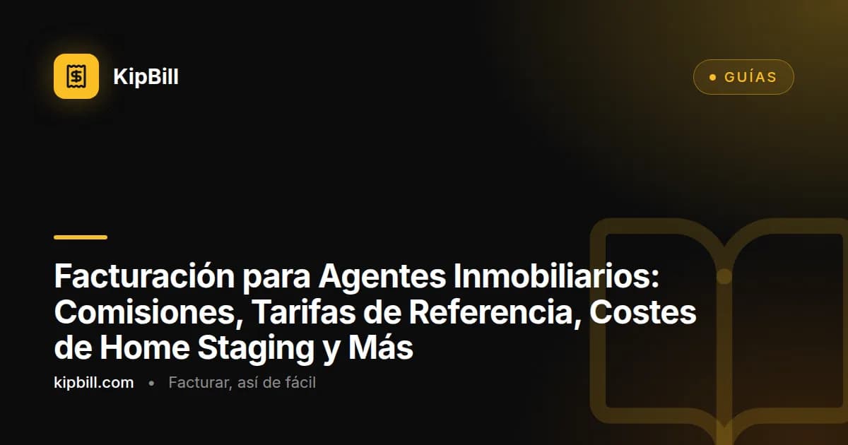 Un agente inmobiliario revisando facturas de comisiones en un escritorio con documentos de propiedades