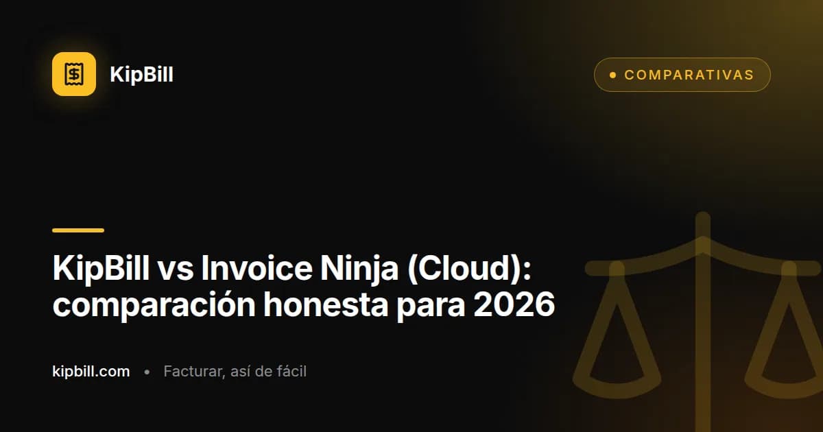 Comparación de KipBill e Invoice Ninja en la nube para freelancers