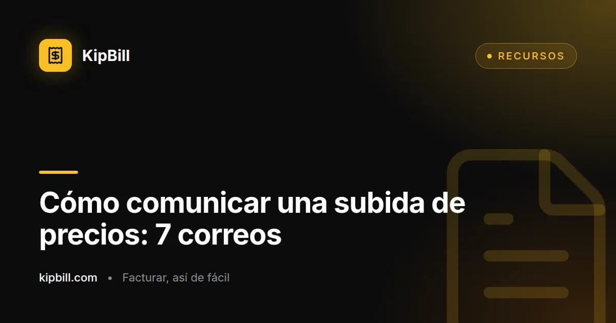 Plantillas de correo para subir precios y tarifas para freelancers y pequeñas empresas