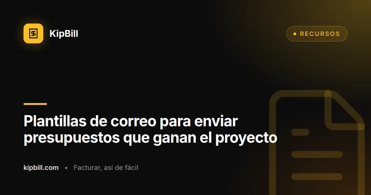 Plantillas de correo para enviar presupuestos a freelancers y pequeñas empresas