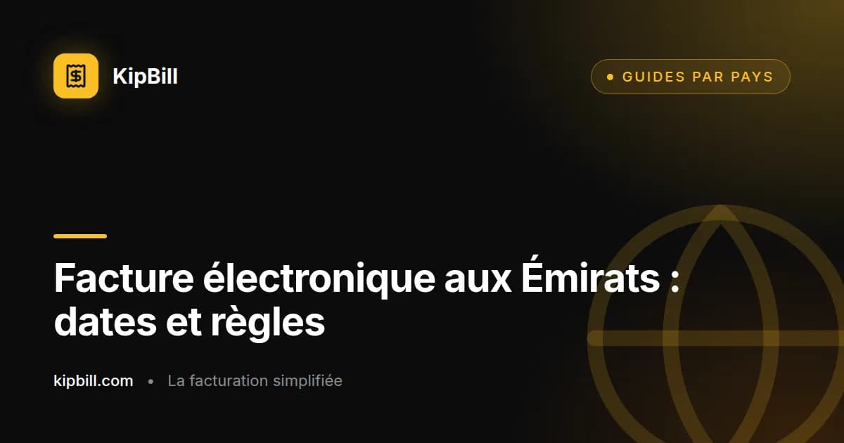 Calendrier de la facturation électronique aux Émirats arabes unis par tranche de revenus et pour les entités publiques
